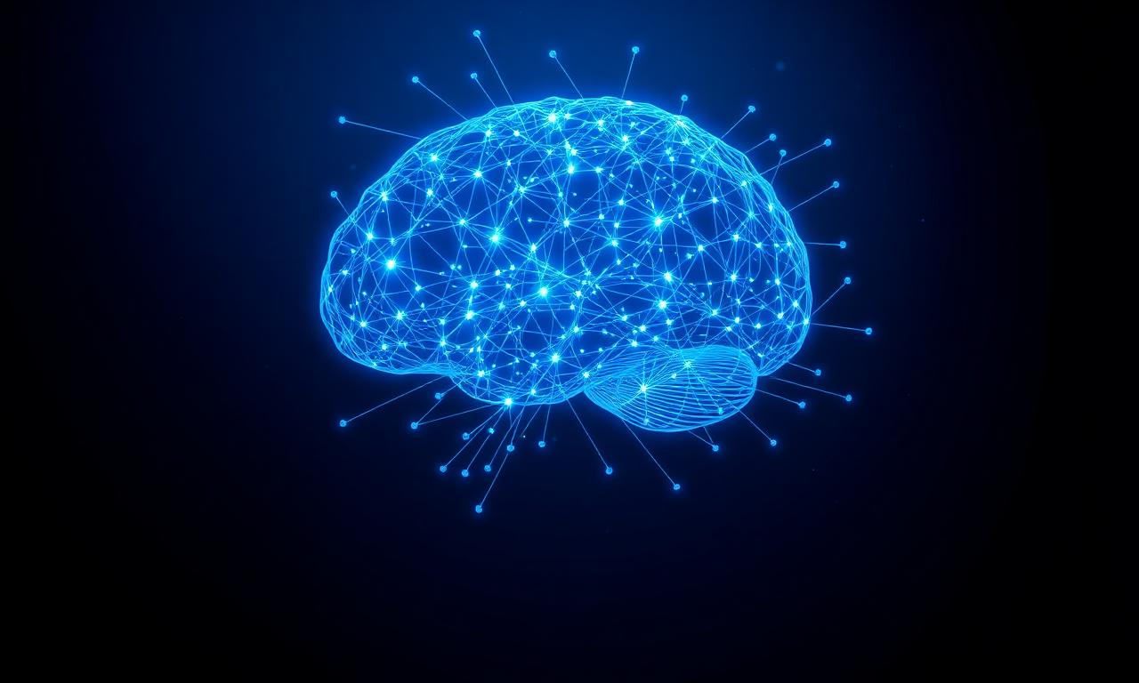Neural network illustration representing cognitive support